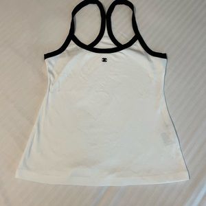 CC style Ribbed soft knit tank top Large white